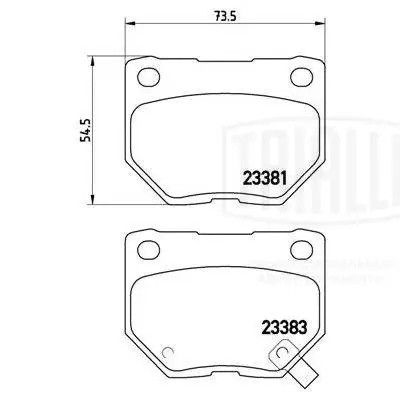 Колодки торм. Subaru Impreza (00-) диск. зад. (PF 4095) PF4095 TRIALLI