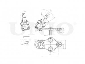 Опора шаровая передняя нижняя левая SSP-20006 UNIO