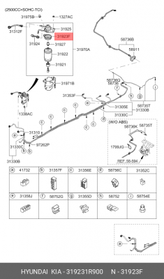 Подогреватель фильтра топливного HYUNDAI Tucson (11-) OE 319231R900 HYUNDAI KIA