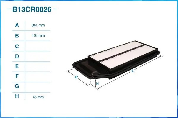 Фильтр воздушный B13CR0026 B13CR0026 CWORKS
