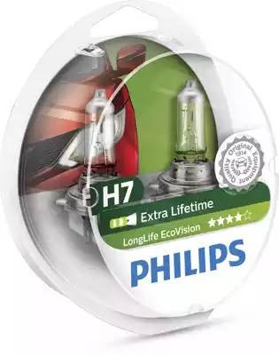 Лампа 12V H7 55W PX26d бокс (2шт.) Long Life Eco Vision PHILIPS 12972LLECOS2 PHILIPS
