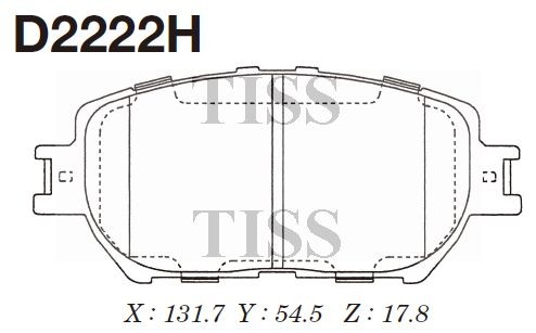 Колодки тормозные дисковые (с антискрипной пластиной)  HONGQI HQ3 D2222H D2222H MK KASHIYAMA