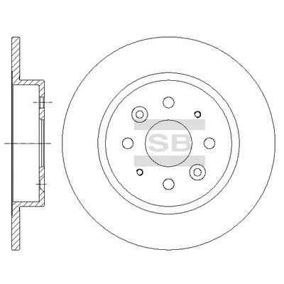 Диск тормозной KIA Cerato/Shuma 1.5/1.8 96-04 SD2049 SD2049 SANGSIN