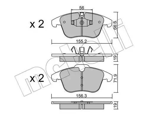 колодки дисковые передние!\ Jaguar X-Type/XF 3.0-4.2i/2.7D 04> 22-0675-4 METELLI