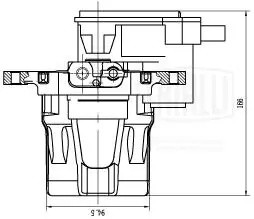 Суппорт торм. Hyundai i40 (11-)/Kia Optima (11-) зад. прав. d=38мм (а/м с EPB) ( CF 204302 TRIALLI