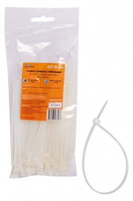 Хомут нейлоновый AIRLINE 3.6 х 150 мм белый 100 шт. ACT-N-04 AIRLINE