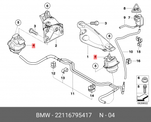 Резинометаллический шарнир 22116795417 22 11 6 795 417 BMW
