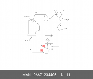 Хомутик для шланга H12-22 06671234406 MAN