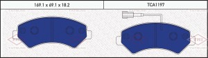Колодки тормозные дисковые передние CITROEN Jumper 06-PEUGEOT Boxer 06-FIAT Duca TCA1197 TATSUMI