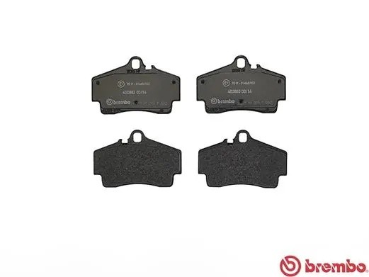 P65008 GDB1395=654 00 !колодки дисковые з.\ Porsche Boxster 986 2.5-3.2 96>/911  P65008 BREMBO