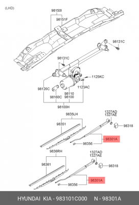 поводок перед.лев Hyundai Getz 02> 983101C000 HYUNDAI KIA