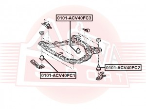 Сайлентблок подвески ASVA 0101-ACV40FC1 ASVA