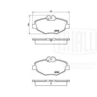 Колодки торм. Mercedes E (W211) (02-) диск. перед. (PF 4275) PF4275 TRIALLI