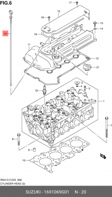 Щуп уровня масла SUZUKI Swift,SX4,Liana,Ignis OE 16910-69G01 SUZUKI