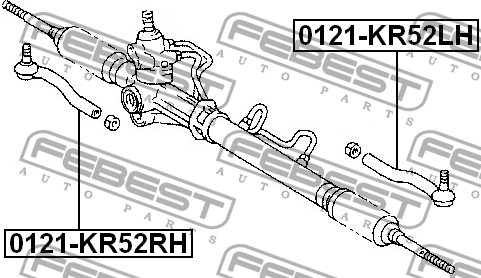 Наконечник рулевой левый TOYOTA LITE/TOWNACE NOAH,V CR4#,5#,KR4#,52,SR40,50 199­ 0121-KR52LH FEBEST