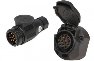 Розетка фаркопа (13 контактов) "AIRLINE" (ЕВРО, пластик, с вилкой) ATE-48 AIRLINE