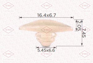 Клипса автомобильная [упаковка 10 штук] TJB1604 TJB1604 TATSUMI