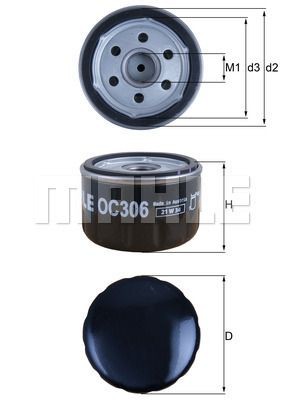 MOTO BMW D=76ММ OC306 MAHLE KNECHT