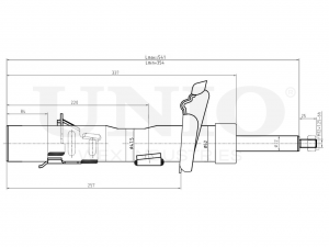 Амортизатор газовый передней подвески левый SAB-10264 UNIO