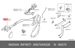 РУЧКА ПЕРЕДНЯЯ 80670-4X02B 80670-4X02B NISSAN