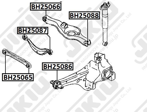 Сайлентблок задн подвески MAZDA CX-7 BH25088 BH25088 JIKIU