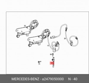 ДАТЧИК ЧАСТОТЫ ВРАЩЕНИЯ КОЛЕСА MERCEDES A 247 905 00 00 MERCEDES BENZ