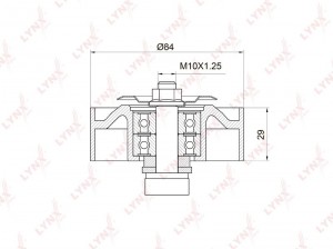 ролик натяжной! комплект\ Nissan Pathfinder III 2.5 dCi 05> PB-5020 LYNXAUTO
