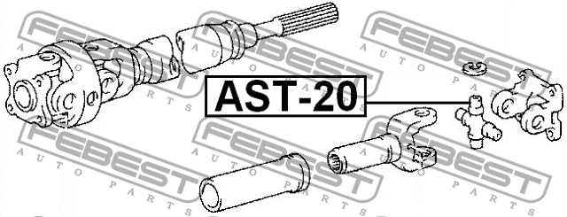 Крестовина карданного вала (32x61) TOYOTA LAND CRUISER PRADO 120 2002-2009 AST-2 AST-20 FEBEST