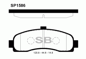 Колодки тормозные NISSAN Micra (92-02) передние (4шт.) SANGSIN SP1586 SANGSIN