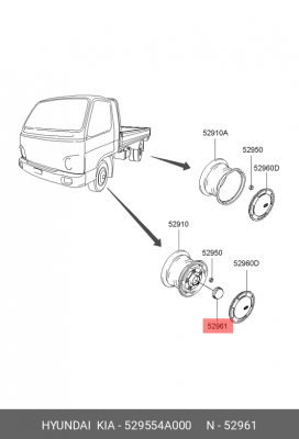 Колпак колеса HYUNDAI Porter OE 529554A000 HYUNDAI KIA