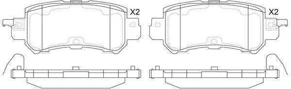 Колодки тормозные задние MAZDA CX-5 11- BP25001 BP25001 SB NAGAMOCHI