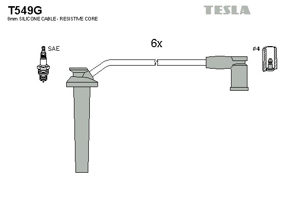 к-кт проводов! лев.\ Ford Mondeo 2.5i 24V 00-07 T549G TESLA