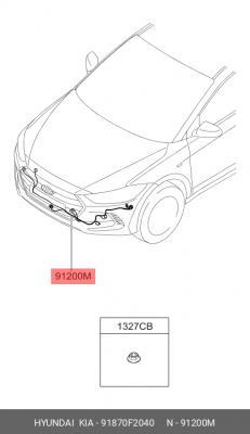 Проводка HYUNDAI Elantra жгут бампера переднего OE 91870F2040 HYUNDAI KIA
