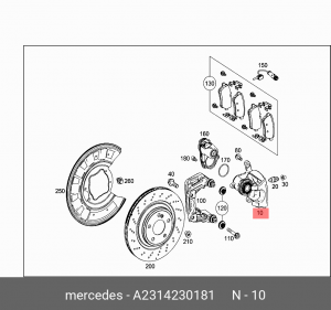 СУППОРТ ТОРМОЗНОЙ A2314230181 MERCEDES BENZ