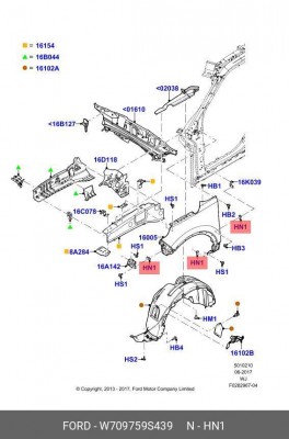 W709759S439 Скоба суппорта W709759S439 FORD