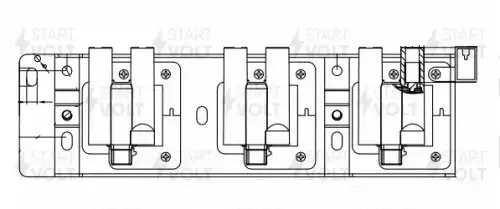 Катушка зажигания для а/м KIA Carnival (98-) 2.5i (SC 0836) SC 0836 START VOLT