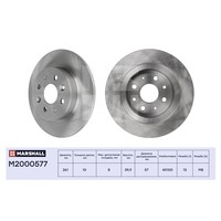 Тормозной диск задн. Kia Cerato I 01-  Spectra I 04-  Shuma I II 96- M2000577 M2000577 MARSHALL