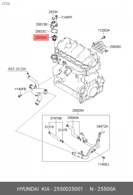 термостат!\ Hyundai Sonata 04>/H-1 07> 2550025001 MOBIS