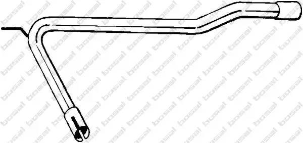 Труба промежуточная глушителя VW T4 (91-) BOSAL 843-737 BOSAL