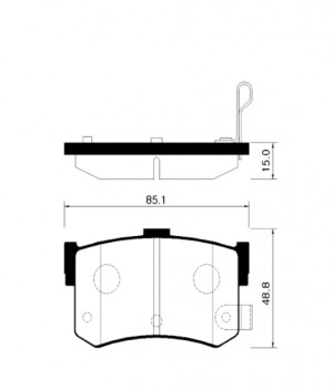 Колодки тормозные HYUNDAI Sonata (96-) HONDA Legend задние (4шт.) HSB HP0005 HSB
