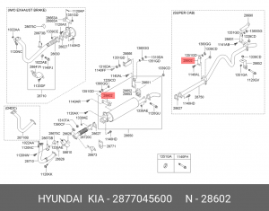 Кронштейн HYUNDAI HD65,72,78 глушителя OE 2877045600 HYUNDAI KIA