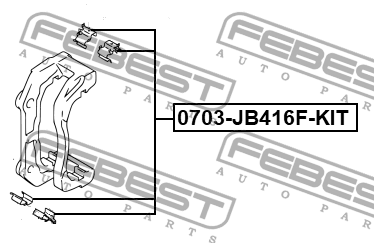 Комплект монтажный для дисковых колодок SUZUKI GRAND VITARA 2006-2014 0703-JB416 0703-JB416F-KIT FEBEST