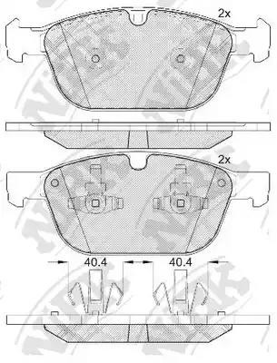 Колодки тормозные VOLVO XC90 (08-) передние (4шт.) NIBK PN0571 NIBK