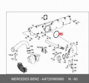 кольцо уплотнительное!\ MB Actros A 472 098 08 80 MERCEDES BENZ