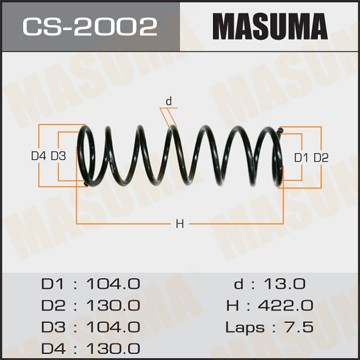 Пружина NISSAN Pathfinder (WD21) подвески задней MASUMA CS2002 MASUMA