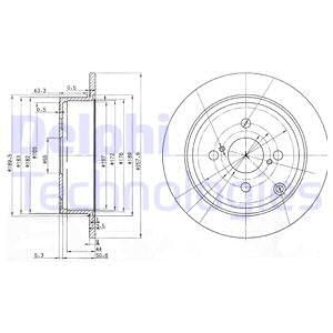 BG3889 диск тормозной задний!\ Toyota Corolla 1.4/1.6 01> BG3889 DELPHI