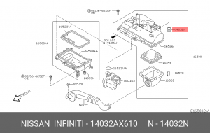 NISSAN MICRA (K12E) (2002>)/NOTE (E11) (2006>) 14032AX610 NISSAN