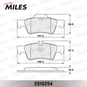 Колодки тормозные задние (Смесь CERAMIC серия PRO) MERCEDES-BENZ W211/W212/W220/ E510254 MILES