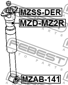 Отбойник заднего амортизатора MZD-MZ2R MZD-MZ2R FEBEST