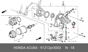 Сальник к/в передний 91212PR3003 91212PR3003 HONDA